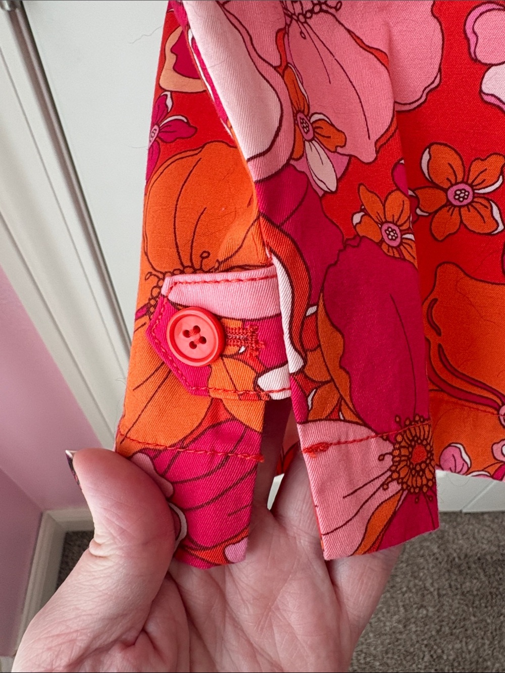 Talbots Pink & Orange Floral Perfect Crop Pant - Picture 4 of 11